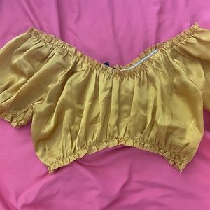 Yellow off the shoulder top